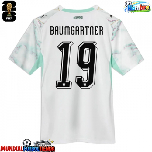Camiseta Austria Christoph Baumgartner #19 Segunda Equipación Replica Mundial 2026 mangas cortas